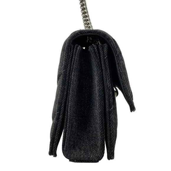 BALENCIAGA CRASH XS Chain Bag Black Dark Brown Denim - Shoulder Bag - Picture 4 of 16